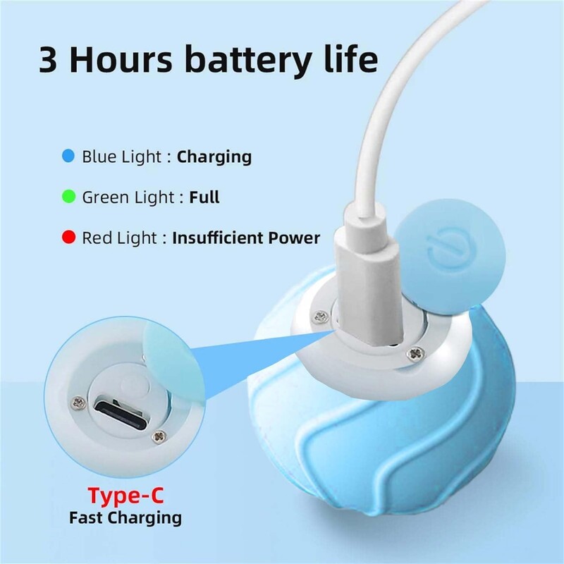 Inteliģenta interaktīva kaķu rotaļlieta Powerball 2.0 Kaķu rotaļlieta Viedā kaķa bumba mazina garlaicību Pret sakodienu Kluss pavadonis piesaista kaķus