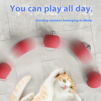 Διαδραστικά παιχνίδια για γάτες Ball Auto Electric Rolling Ball Toys for Cats/Kitty Pets Smart Automatic Teaser Επαναφορτιζόμενη USB