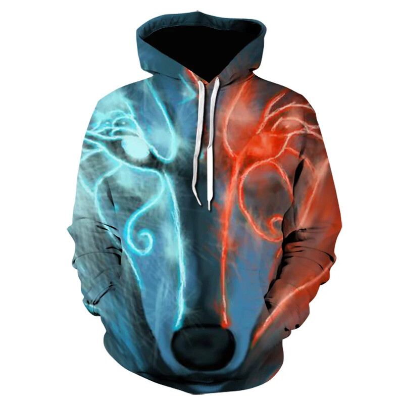 2023. gada jauni dzīvnieki, mīlīgi kaķu puloveri, sieviešu džemperi rudens garajām piedurknēm Harajuku kapuci, ielas apģērbs, 3D apdrukāti kapuci