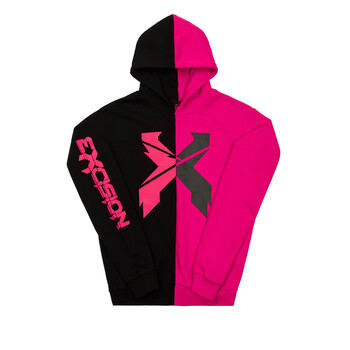 Excision Excision Sliced Logo Split Hoodie 2024 Nexus Tour Merch Улично облекло с дълъг ръкав Жени Мъже Суичър с качулка 3D дрехи