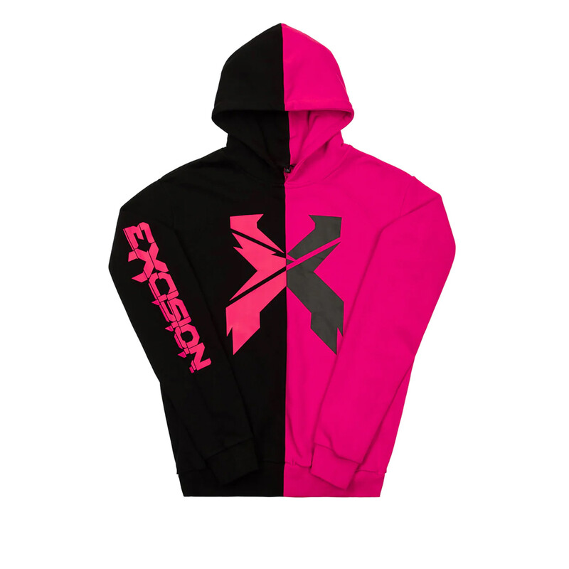 Excision Excision Sliced Logo Split Hoodie 2024 Nexus Tour Merch Ulična odjeća s dugim rukavima Žene Muškarci Dukserica s kapuljačom 3D odjeća