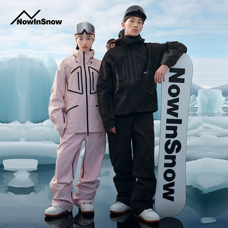 NuJune Ski Wear Costum pentru femei Design cu benzi reflectorizante 2023 Nou profesionist Impermeabil și rezistent la vânt Pantaloni de schi de nișă Charge