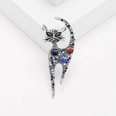 Beaut&Berry jaukas emaljas kaķu saktas sievietēm Unisex dzīvnieku kombinētas piespraudes Biroja ballīšu ikdienas aksesuāri Dāvanas