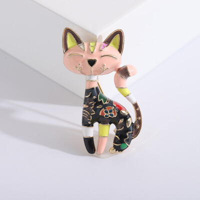 Beaut&Berry jaukas emaljas kaķu saktas sievietēm Unisex dzīvnieku kombinētas piespraudes Biroja ballīšu ikdienas aksesuāri Dāvanas