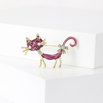 Beaut&Berry jaukas emaljas kaķu saktas sievietēm Unisex dzīvnieku kombinētas piespraudes Biroja ballīšu ikdienas aksesuāri Dāvanas