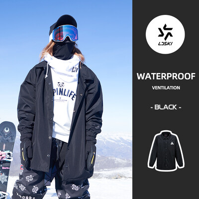 LDSKI ανδρικό γυναικείο μπουφάν για σκι Χειμερινό αδιάβροχο αντιανεμικό κοστούμι σκι με ζεστή ελαστικότητα Snowboard Μπλούζες για χιόνι εξωτερικού χώρου