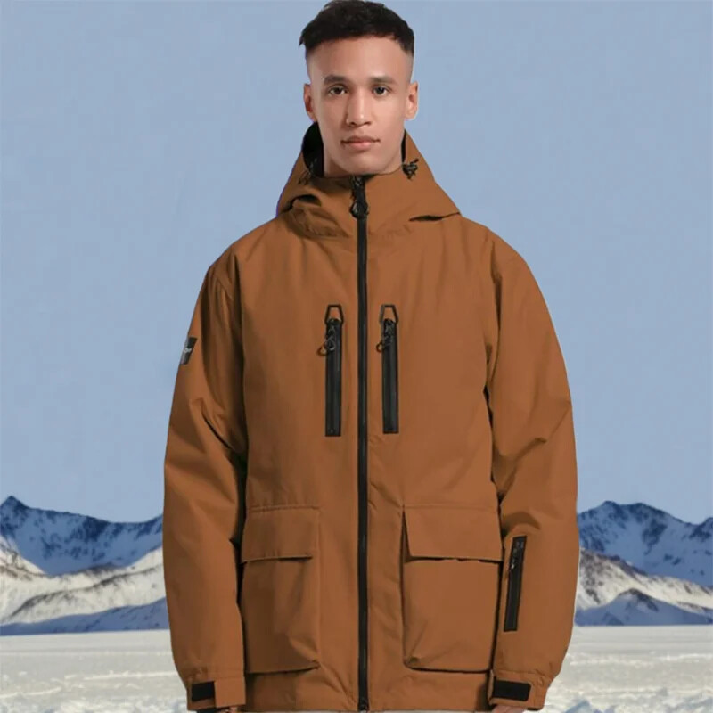 Pāris brīvas ziemas slēpošanas jakas 2025. gada jauni snovborda topi, sabiezināti silti slēpošanas apģērbi āra sporta jaka Ūdensizturīgi sniega mēteļi