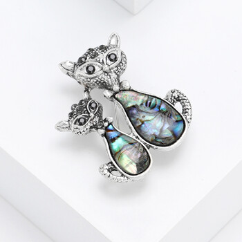 Beaut&Berry Vintage Abalone Shell Καρφίτσες γάτας για γυναίκες Unisex Dragonfly Butterfly Pins Swan Casual αξεσουάρ Δώρα