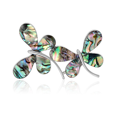 Beaut&Berry Vintage Abalone Shell Kaķu saktas sievietēm Unisex Dragonfly Butterfly Swan Pins Ikdienas aksesuāri Dāvanas