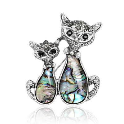 Beaut&Berry Vintage Abalone Shell Kaķu saktas sievietēm Unisex Dragonfly Butterfly Swan Pins Ikdienas aksesuāri Dāvanas