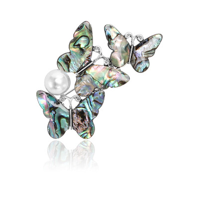 Beaut&Berry Vintage Abalone Shell Kaķu saktas sievietēm Unisex Dragonfly Butterfly Swan Pins Ikdienas aksesuāri Dāvanas