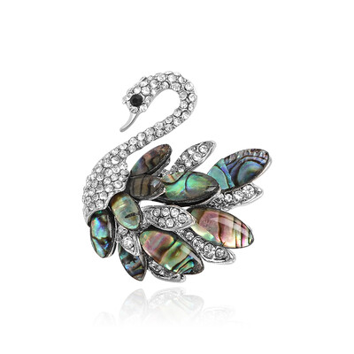 Beaut&Berry Vintage Abalone Shell Kaķu saktas sievietēm Unisex Dragonfly Butterfly Swan Pins Ikdienas aksesuāri Dāvanas