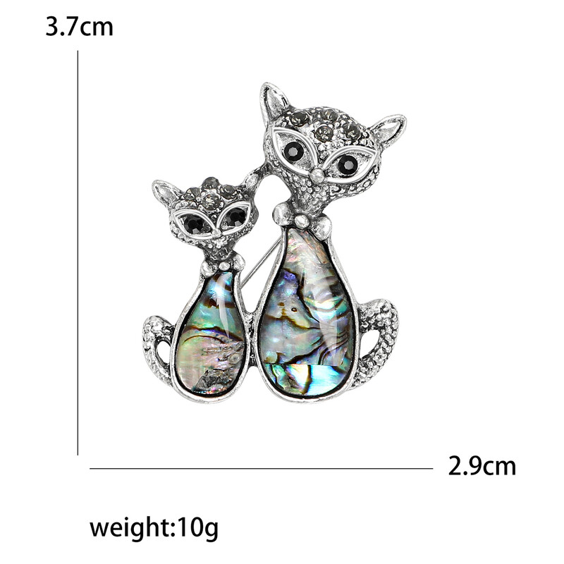 Beaut&Berry Vintage Abalone Shell Kaķu saktas sievietēm Unisex Dragonfly Butterfly Swan Pins Ikdienas aksesuāri Dāvanas