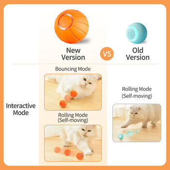 ROJECO Smart Interactive Cat Toys Επαναφορτιζόμενη κυλιόμενη μαγική μπάλα για γάτες κατοικίδιων εσωτερικών χώρων Παίξτε παιχνίδι γατάκι για γάτες Αξεσουάρ γατάκι