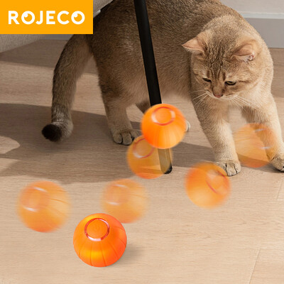 ROJECO Smart Interactive Cat Toys Rechargeable Rolling Magic Ball for Pet Cats Indoor Play Kitten Toy for Cats Kitten Accessory