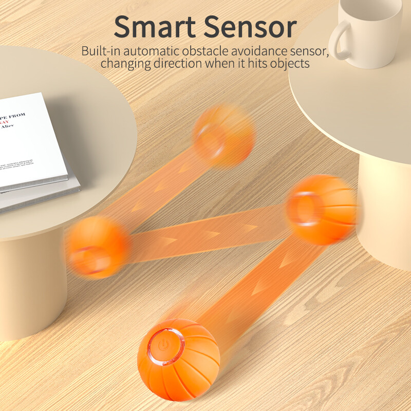 ROJECO Jucării interactive inteligente pentru pisici Minge magică reîncărcabilă pentru pisici pentru animale de companie Jucărie pentru pisici de interior pentru pisici Accesoriu pentru pisoi