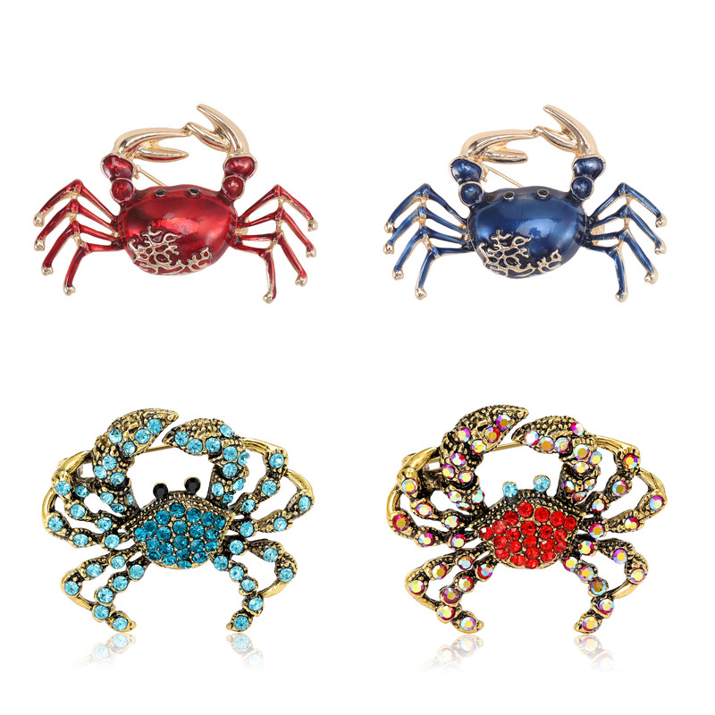 Beaut&Berry Cute Luxury Vintage jūras dzīvnieku saktas Unisex Daudzkrāsainas izvēles piespraudes Ikdienas ballīšu aksesuāri Dāvanas