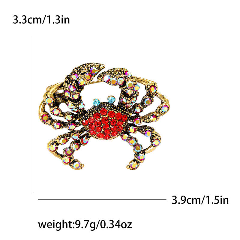 Beaut&Berry Cute Luxury Vintage jūras dzīvnieku saktas Unisex Daudzkrāsainas izvēles piespraudes Ikdienas ballīšu aksesuāri Dāvanas