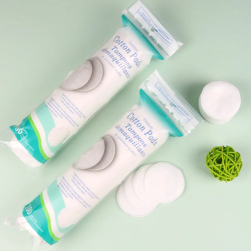 Pamučni jastučići za lice Sredstvo za skidanje šminke Pamuk s centralnom blokadom vode, mekani i otporni na habanje, jednokratna upotreba, čisti pamuk