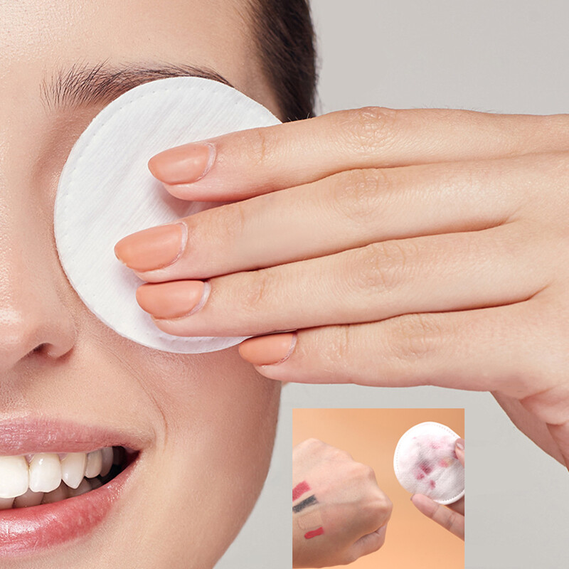 Pamučni jastučići za lice Sredstvo za skidanje šminke Pamuk s centralnom blokadom vode, mekani i otporni na habanje, jednokratna upotreba, čisti pamuk