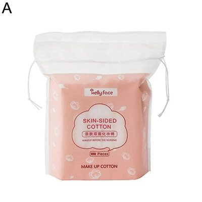 Sminkpamut vastag élprés dupla dupla hatású sminkpamut 100 szépségeltávolító tisztító darabok táska smink A4W1