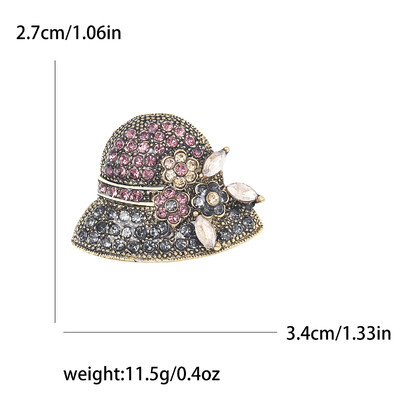 Rhinestone cepures sakta sievietēm unisex emalja ikdienas lietošanai piespraude Biroja ballīte draugs dāvanas rotaslietas aksesuāri