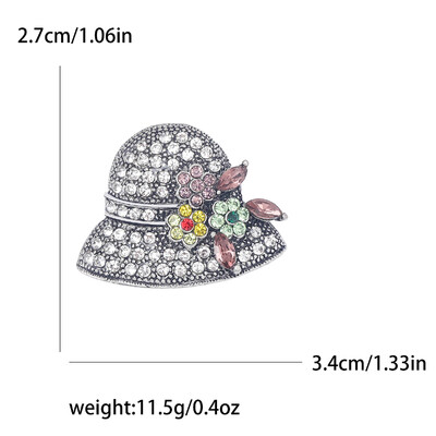 Rhinestone cepures sakta sievietēm unisex emalja ikdienas lietošanai piespraude Biroja ballīte draugs dāvanas rotaslietas aksesuāri