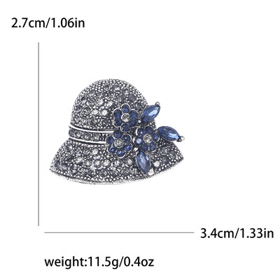 Rhinestone cepures sakta sievietēm unisex emalja ikdienas lietošanai piespraude Biroja ballīte draugs dāvanas rotaslietas aksesuāri