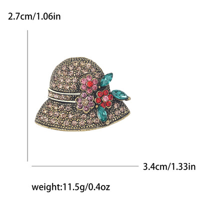 Rhinestone cepures sakta sievietēm unisex emalja ikdienas lietošanai piespraude Biroja ballīte draugs dāvanas rotaslietas aksesuāri