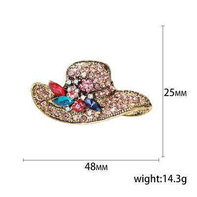 Rhinestone cepures sakta sievietēm unisex emalja ikdienas lietošanai piespraude Biroja ballīte draugs dāvanas rotaslietas aksesuāri