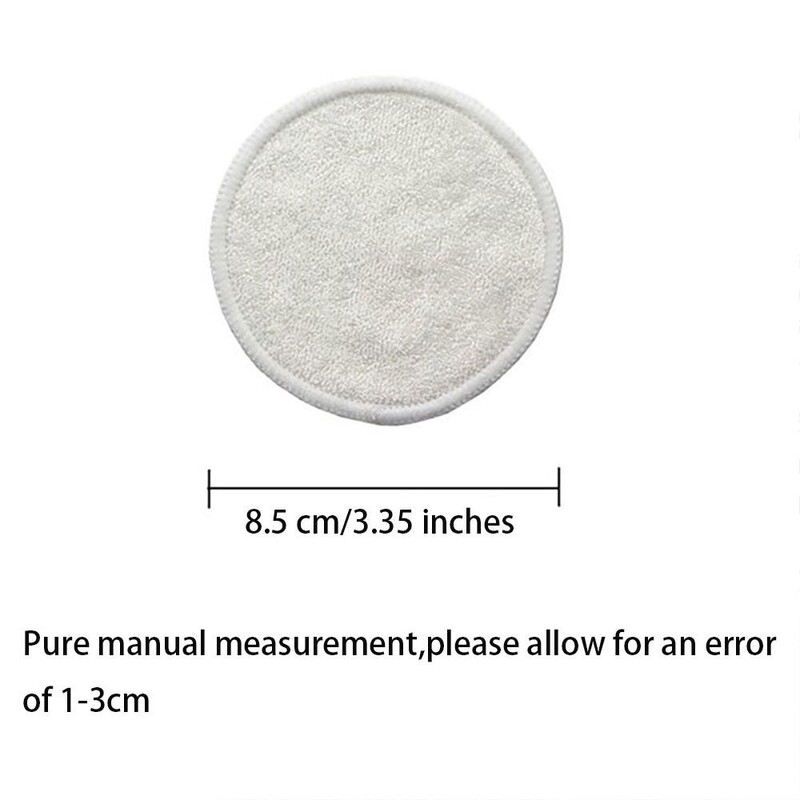 12 db mosható sminklemosó kendő Új Minden bőrtípus Kerek bőrápoló eszköz Mikroszálas sminkpárnák női