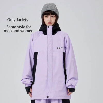 Hódzsekik 2025 szabadtéri női laza férfi szélálló vízálló snowboard kapucnis ruhák felsőkabát tél meleg síelés hó felsők