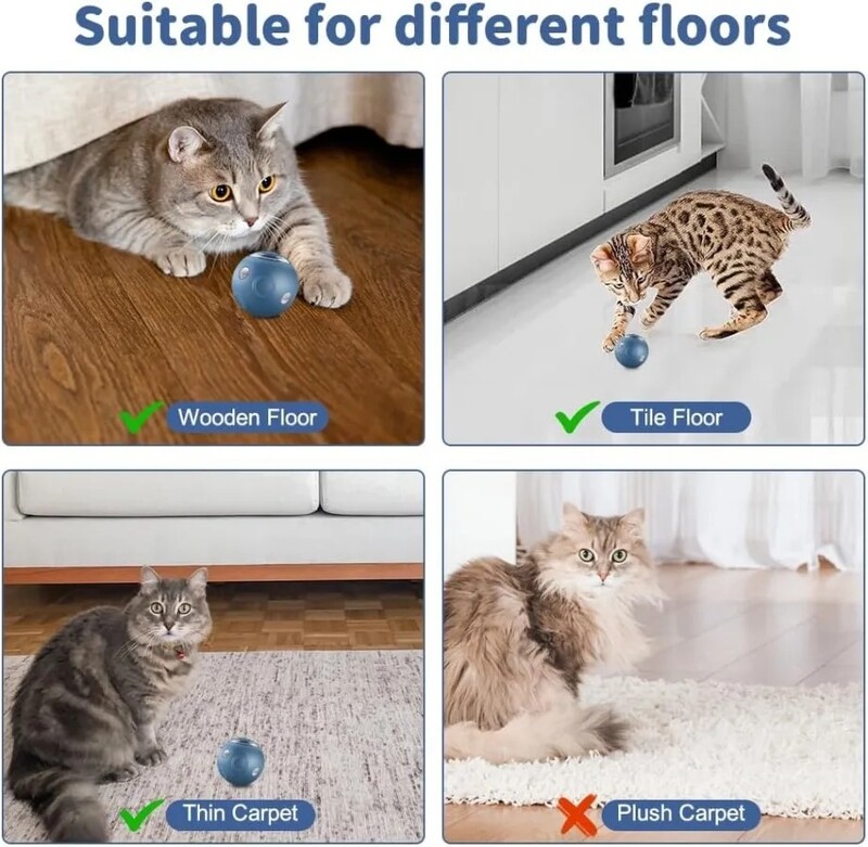 Pametne igračke za mačke s automatskim kotrljanjem Električne igračke s loptom za mačke Interaktivne za mačiće Igračke za igranje u zatvorenom prostoru Dresura mačaka Samopokretne