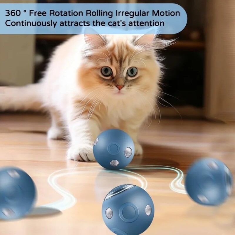 Pametne igračke za mačke s automatskim kotrljanjem Električne igračke s loptom za mačke Interaktivne za mačiće Igračke za igranje u zatvorenom prostoru Dresura mačaka Samopokretne