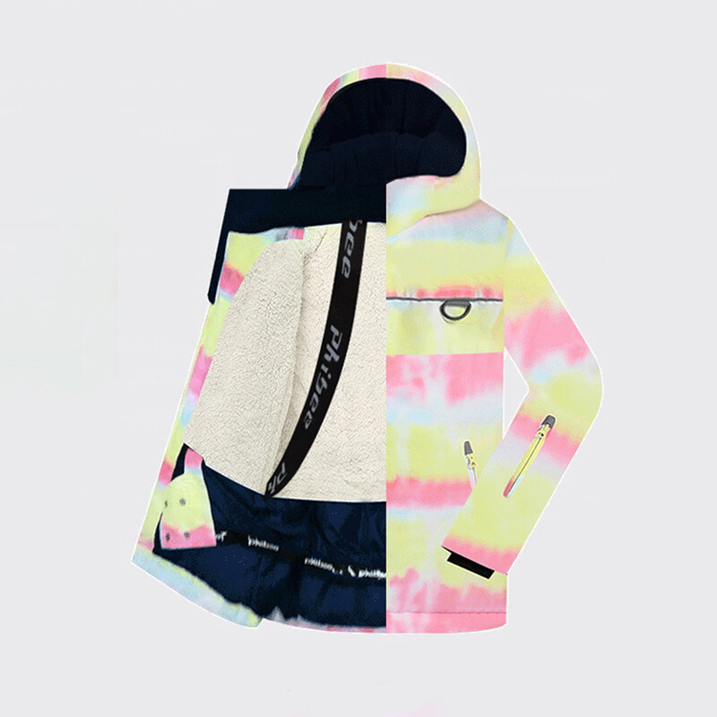 Dječje skijaške jakne za djevojčice, termootporne na vjetar, vanjske, otporne na hladnoću, gornja odjeća za snowboarding, kaputi, vodootporne skijaške jakne