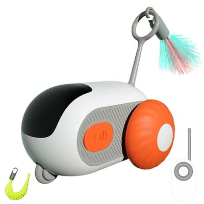 Έξυπνο τηλεχειριστήριο για κατοικίδια-παιχνίδι αυτοκίνητο, ηλεκτρικό ραβδί γάτας με παιχνίδι με μικρό ποντίκι, διαδραστικά προϊόντα γάτας, φόρτιση USB, αυτόματος πιλότος