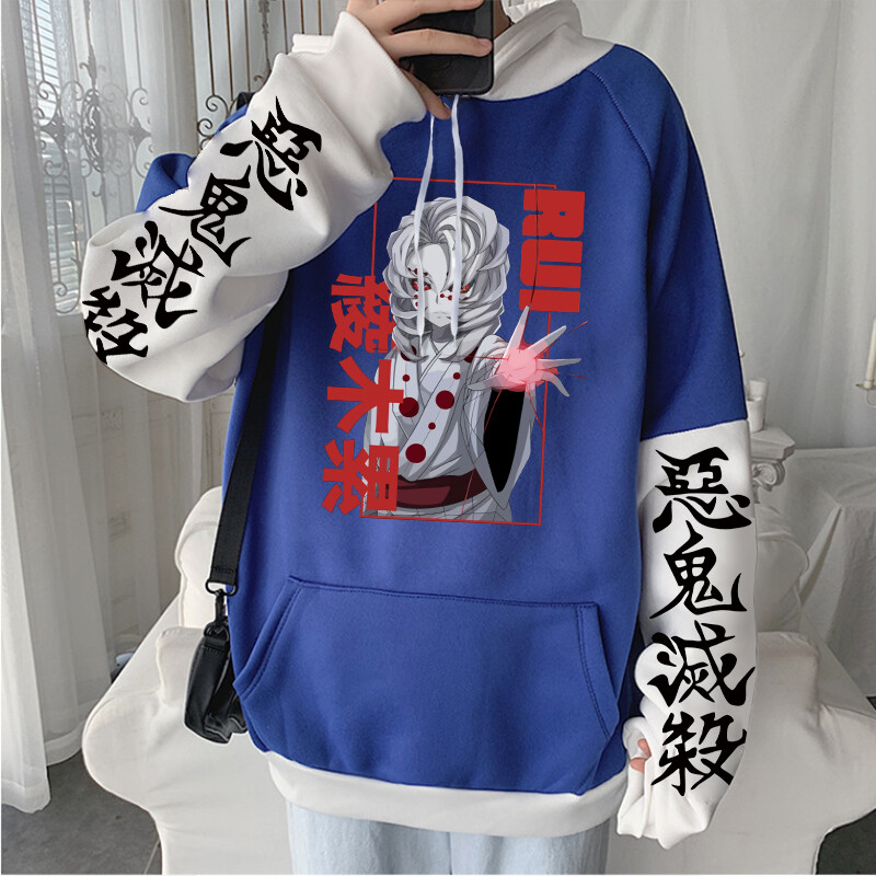 Demon Slayer Anime Hanorace Harajuku Kimetsu No Yaiba Rui Cool Manga Bărbați Streetwear Casual Oversized Bărbați Femei Iarna Hanorace