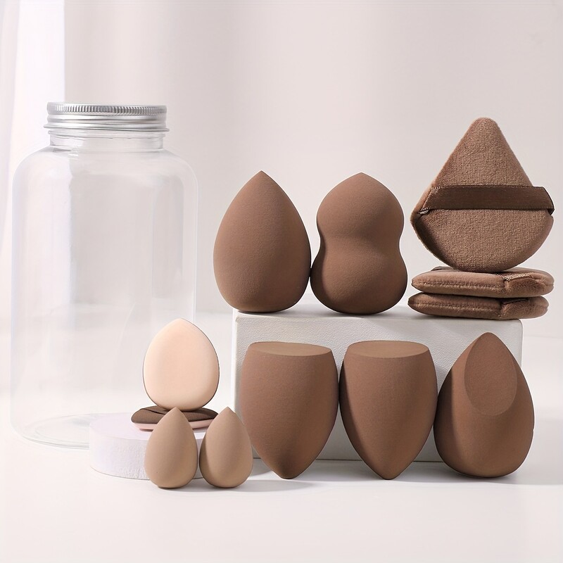 12 komada pudera u obliku trokuta za šminkanje lica za puder u prahu Mekana periva spužvica za podlogu za mokro suho šminkanje