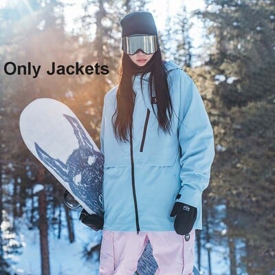 2025. Nove zimske čvrste jakne za skijanje na otvorenom, žene, muškarci, otporne na vjetar, vodootporne, prozračne, skijaške kapute za odrasle, s patentnim zatvaračem, snježne kapute