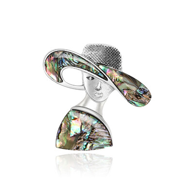 Naturaalsed Abalone Shell prossid naistele Unisex ristikheina lillega paabulinnu nõelad vabaaja aksessuaarid kingitused