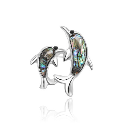 Naturaalsed Abalone Shell prossid naistele Unisex ristikheina lillega paabulinnu nõelad vabaaja aksessuaarid kingitused