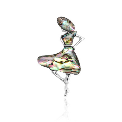 Naturaalsed Abalone Shell prossid naistele Unisex ristikheina lillega paabulinnu nõelad vabaaja aksessuaarid kingitused