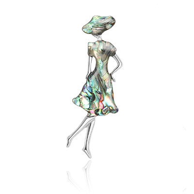 Naturaalsed Abalone Shell prossid naistele Unisex ristikheina lillega paabulinnu nõelad vabaaja aksessuaarid kingitused