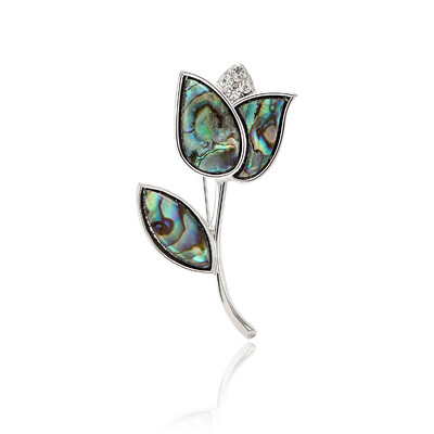 Naturaalsed Abalone Shell prossid naistele Unisex ristikheina lillega paabulinnu nõelad vabaaja aksessuaarid kingitused