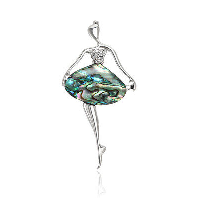 Naturaalsed Abalone Shell prossid naistele Unisex ristikheina lillega paabulinnu nõelad vabaaja aksessuaarid kingitused