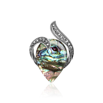 Naturaalsed Abalone Shell prossid naistele Unisex ristikheina lillega paabulinnu nõelad vabaaja aksessuaarid kingitused