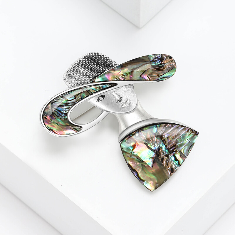 Dabiskas pērļgliemenes saktas sievietēm Unisex āboliņa ziedu pāva piespraudes Ikdienas aksesuāri Dāvanas