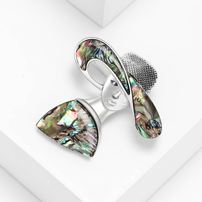 Dabiskas pērļgliemenes saktas sievietēm Unisex āboliņa ziedu pāva piespraudes Ikdienas aksesuāri Dāvanas