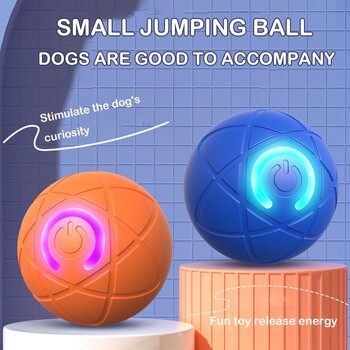 Smart Automatic Pet Jumping Ball Electric Toy Cat and Dog Cool Light LED Επαναφορτιζόμενη Self-Hi Pet Owner Διαδραστική ασφάλεια παιχνιδιών