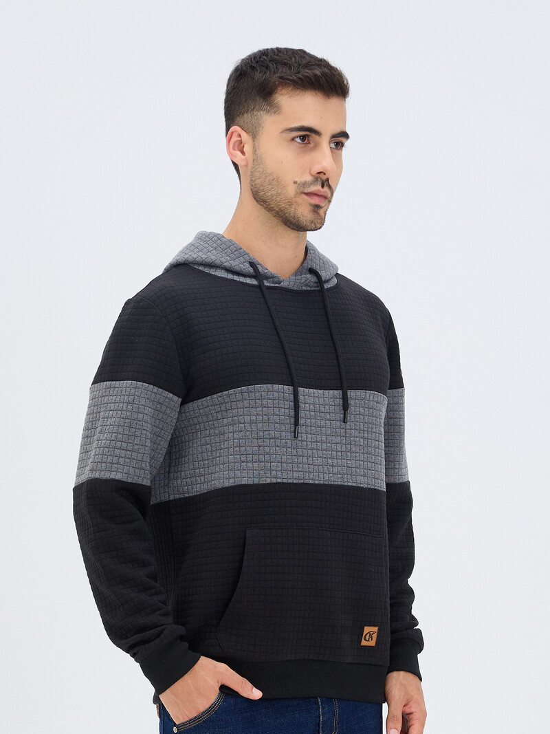 Muške jesenske ležerne majice s kapuljačom Pulover s uzicom Trenirka Trenirka s kapuljačom Ulična odjeća s kariranim jacquardom